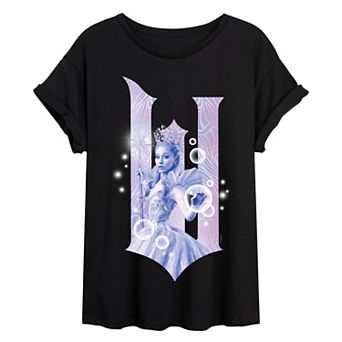 Juniors' Wicked For Good Glinda The Girl In The Bubble Oversized Tee