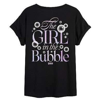Juniors' Wicked For Good Glinda The Girl In The Bubble Oversized Tee