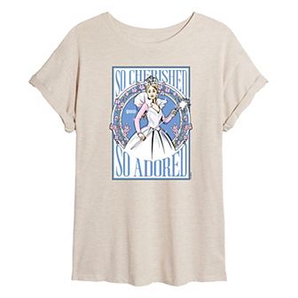 Juniors' Wicked For Good Glinda So Cherished So Adored Oversized Tee