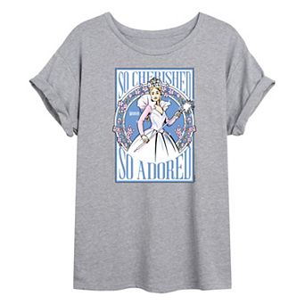 Juniors' Wicked For Good Glinda So Cherished So Adored Oversized Tee
