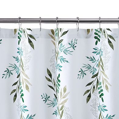 Caro Home Hazel Leaf Print Shower Curtain