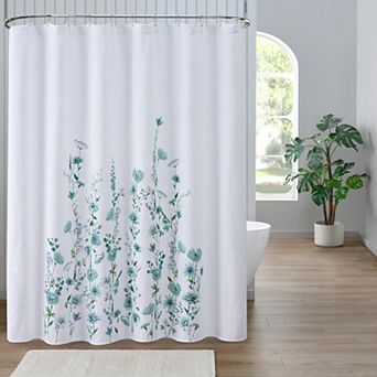 Caro Home Floral Printed Shower Curtain