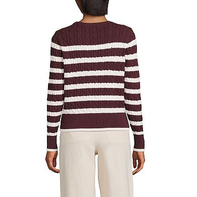 Women's Lands' End Modern Cable Crew Sweater