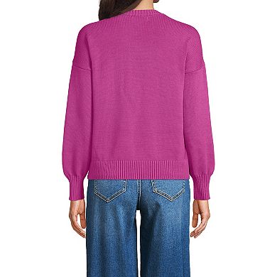 Women's Lands' End Drifter Jersey Crewneck Sweater