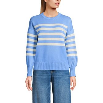 Women's Lands' End Drifter Jersey Crewneck Sweater