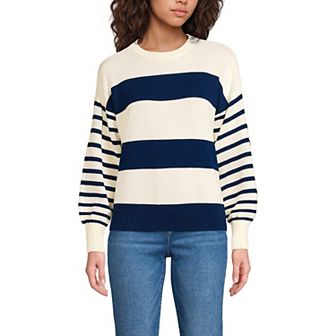 Women's Lands' End Drifter Jersey Crewneck Sweater