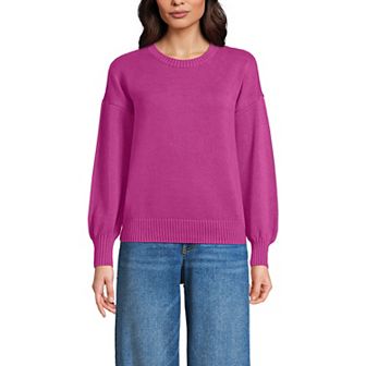 Women's Lands' End Drifter Jersey Crewneck Sweater