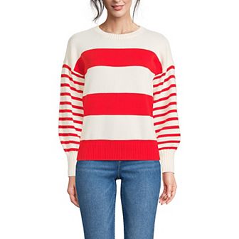 Women's Lands' End Drifter Jersey Crewneck Sweater