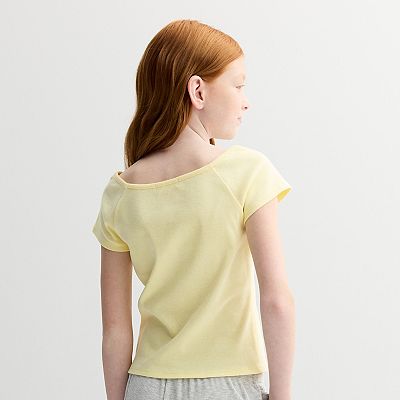 Girls 7-16 Sea + Skye Open-Neck Graphic Tee