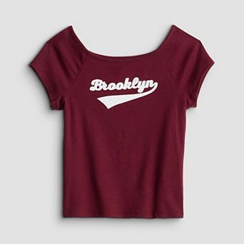 Girls 7-16 Sea + Skye Open-Neck Graphic Tee