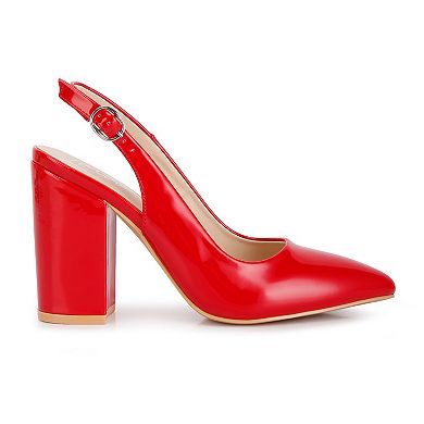 London Rag Dalaney Women's Slingback High Block Sandals