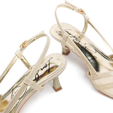 London Rag Daldra Women's Slingback Kitten Heel Sandals