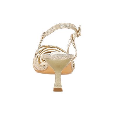 London Rag Daldra Women's Slingback Kitten Heel Sandals