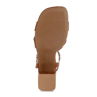 London Rag Edessa Women's Metallic Ankle Strap Sandals