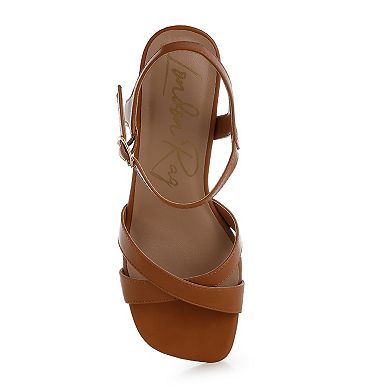 London Rag Edessa Women's Metallic Ankle Strap Sandals