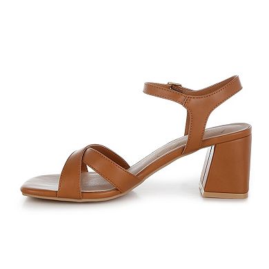 London Rag Edessa Women's Metallic Ankle Strap Sandals