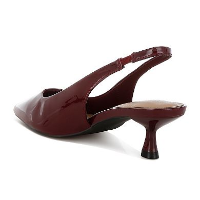 London Rag Pentas Women's Slingback Kitten Heel Sandals