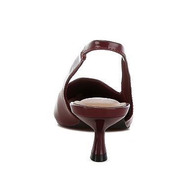 London Rag Pentas Women's Slingback Kitten Heel Sandals