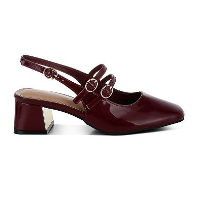 London Rag Cananga Women's Block Heel Slingback Sandals