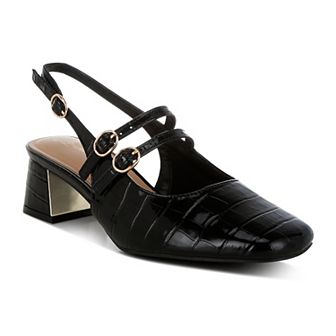London Rag Cananga Women's Block Heel Slingback Sandals