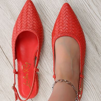 London Rag Kurina Women's Woven Slingback Sandals