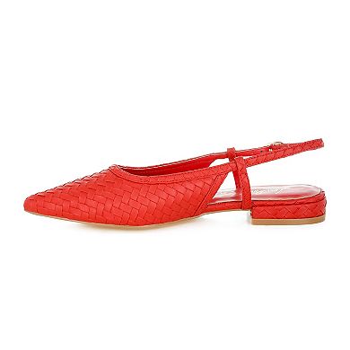 London Rag Kurina Women's Woven Slingback Sandals