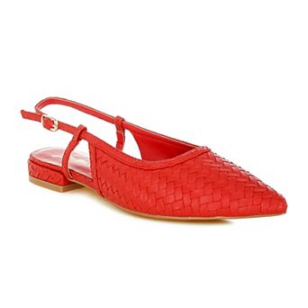 London Rag Kurina Women's Woven Slingback Sandals