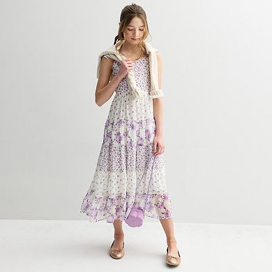Girls 7-16 Speechless Floral Maxi Dress with Purse