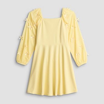 Girls 7-16 Speechless Sheer Bow Trimmed Sleeve Dress