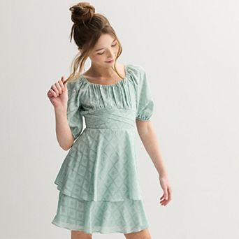 Girls 7-16 Speechless Diamond Tiered Dress