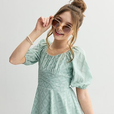 speechless dress Girls 7-16 Knee Length Tiered in Regular & Plus Size, Girl's, Size: XL, Blue None/Pullover Speechless Girls' Sleeveless Maxi Formal