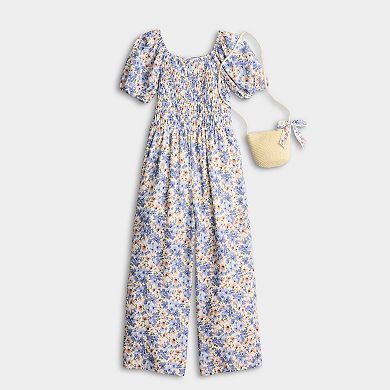 Girls 7-16 Speechless Floral Smocked Jumpsuit