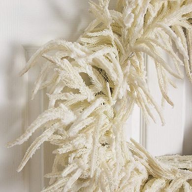 nearly natural 24-Inch Artificial Real Touch Norfolk Island Pine Wreath