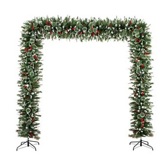 nearly natural 8-ft. Artificial Christmas Pine Archway with Pinecones & Berries