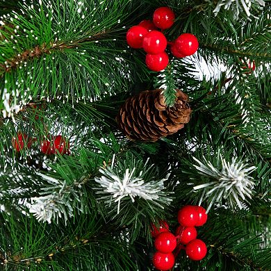 nearly natural 8-ft. Artificial Christmas Pine Archway with Pinecones & Berries