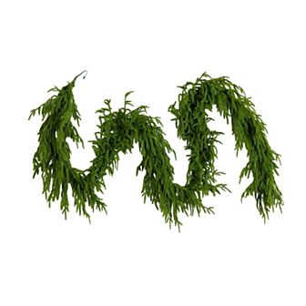 Nearly Natural 9-ft. Pre-Lit Artificial Real Touch Norfolk Island Pine Garland
