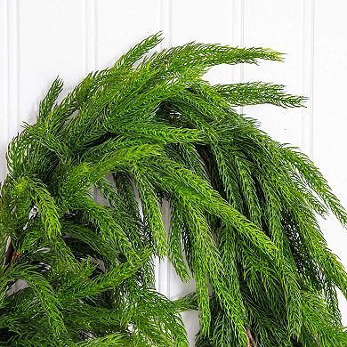 nearly natural 10-ft. Artificial Real Touch Norfolk Island Pine Garland