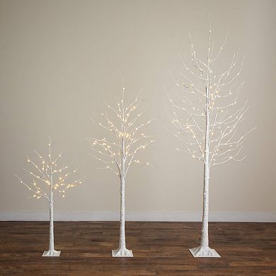 nearly natural 3-pc. Pre-Lit LED Artificial Birch Trees Set