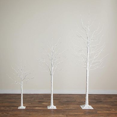 nearly natural 3-pc. Pre-Lit LED Artificial Birch Trees Set