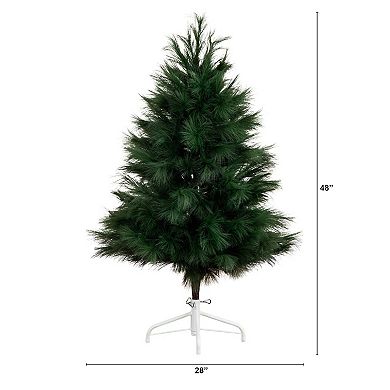 Nearly Natural 4-ft. Artificial Green Pampas Grass Christmas Tree