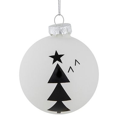Northlight Star Topped Trees Glass Ball Christmas Ornaments 4-pk.