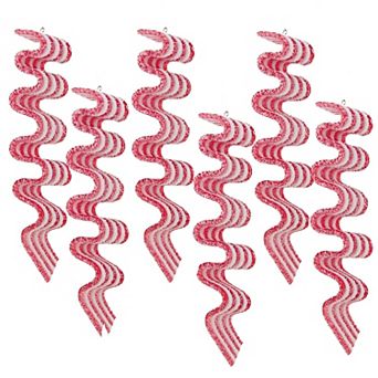 Northlight Striped Ribbon Candy Christmas Ornament 6 pk