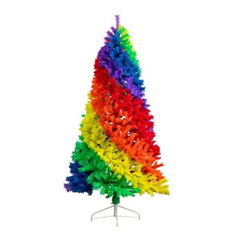 Nearly Natural 6-ft. Artificial Rainbow Christmas Tree