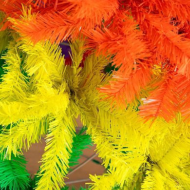 Nearly Natural 6-ft. Artificial Rainbow Christmas Tree