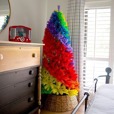 Nearly Natural 6-ft. Artificial Rainbow Christmas Tree