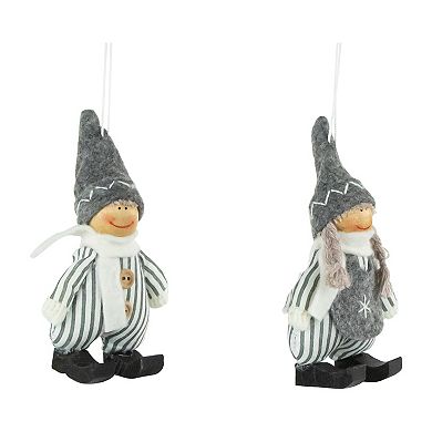 Northlight 2-pc. Plush Striped Christmas Ornament Set