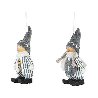 Northlight 2-pc. Plush Striped Christmas Ornament Set