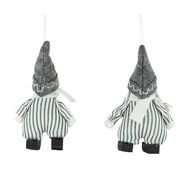 Northlight 2-pc. Plush Striped Christmas Ornament Set