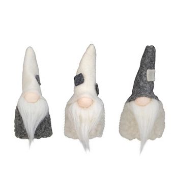 Northlight 3 pc Christmas Gnomes Heads Christmas Ornament Set