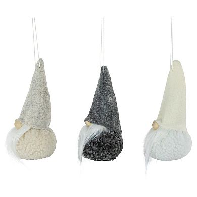 Northlight 3-pc. Plush Gnomes Christmas Ornament Set